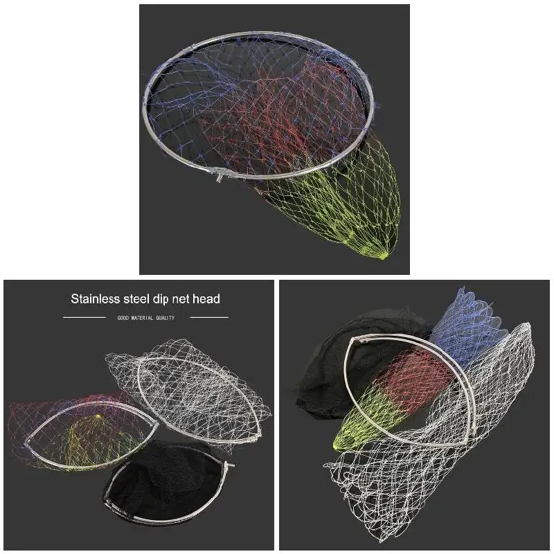 شبكة صيد خارجية مريحة لحمل شبكات صيد قابلة للطي لبحر النهر والأسماك الصغيرة إلى المتوسطة في استخدام ملحقات التقاط #4