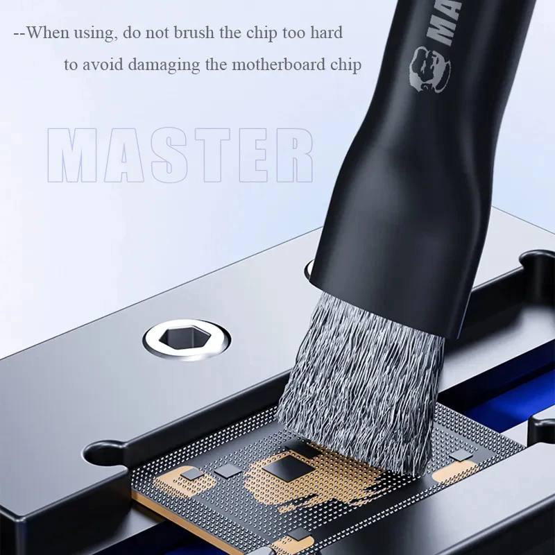 MECHANIC Steel/Fur Anti Static Cleaning Brush for Mobile Phone Computer Motherboard IC Chip Repair Cleaning Hand Tools