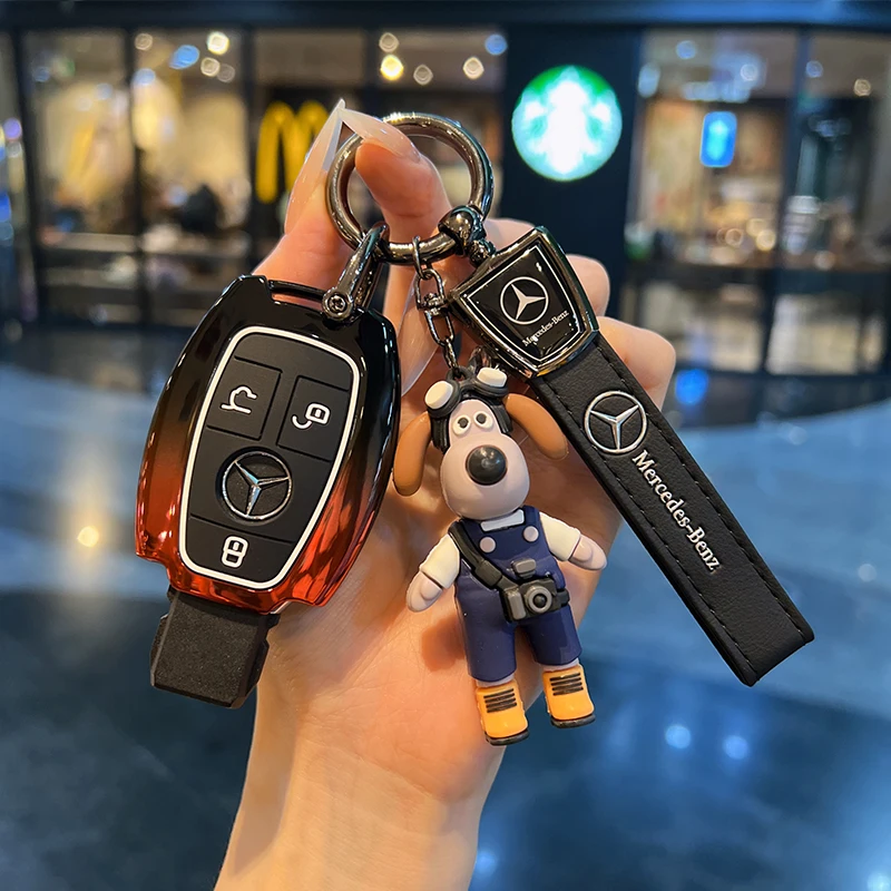 

Car Samrt Key Fob Case Cover For Mercedes Benz A B C E S G Class W204 W205 W212 W213 W176 W177 GLC CLA AMG Accessories
