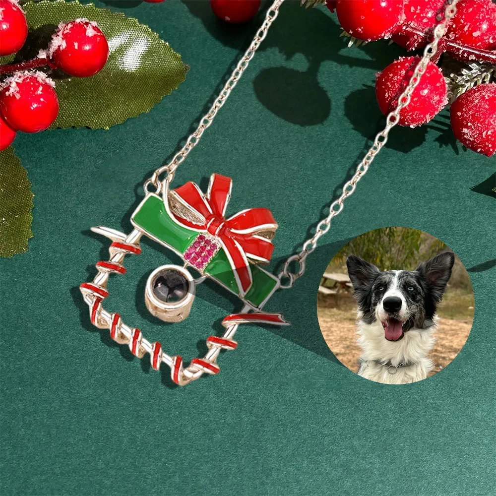 

Ожерелье с проекционным фотографией на заказ, персонализированное семейное фото, индивидуальное фото собаки, памятная память, 2025, ювелирные изделия, Рождественский подарок для нее