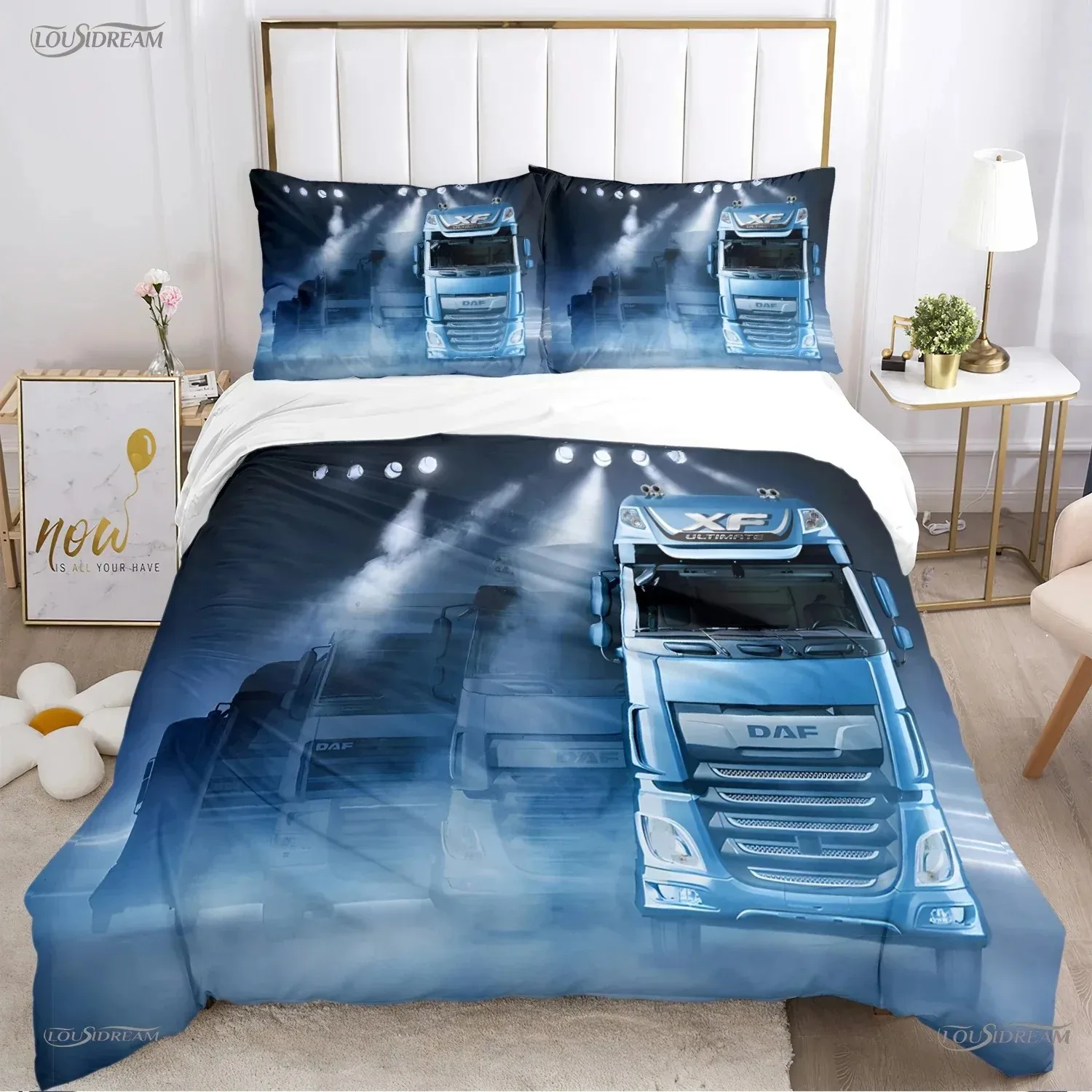 

3d DAF Truck Casal All Season Duvet Cover Comforter Bedding sets Soft Quilt Cover and Pillowcases Teens Single_Double_Queen_King