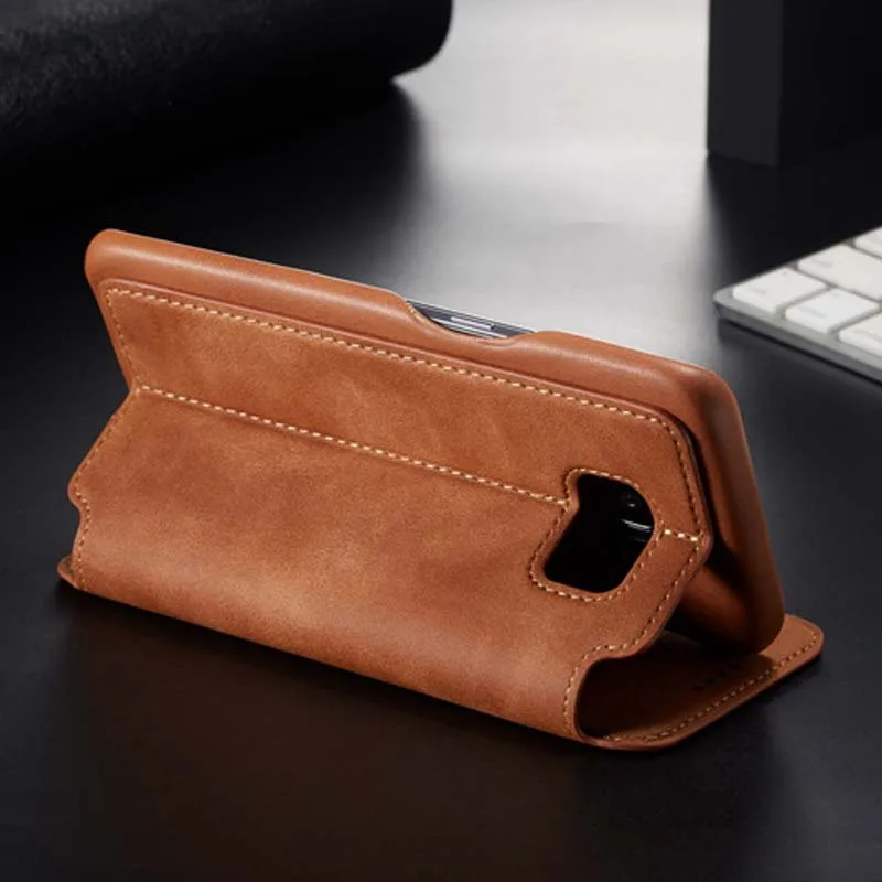 Flip Case For Samsung Galaxy S22 S21 S20 S23 Ultra FE S10 S9 S8 Plus S10E S21FE S20FE Cover Luxury Leather Magnetic Case