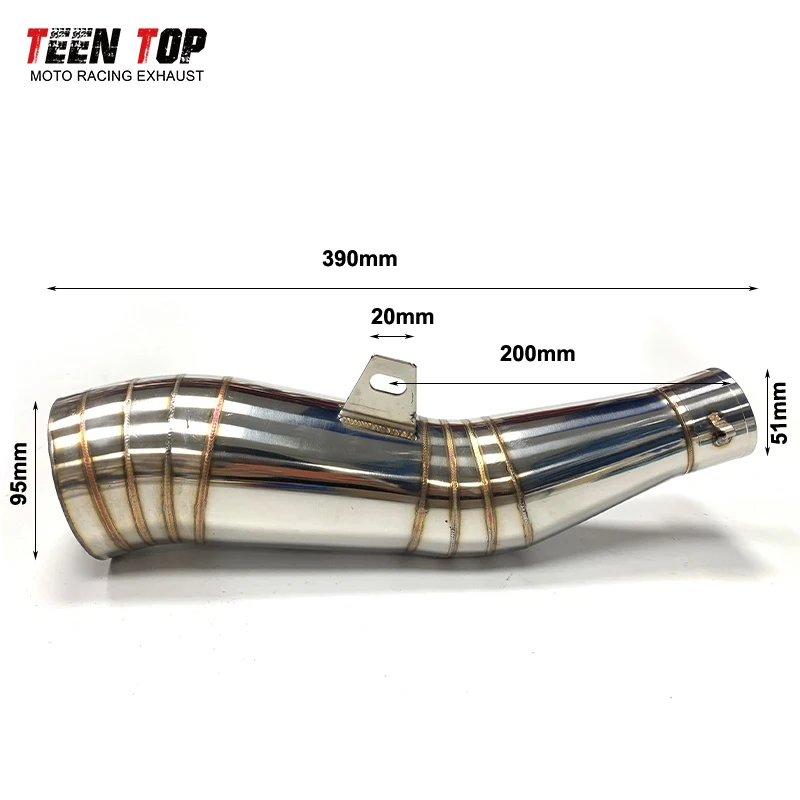 51MM Universal Motorcycle Muffler R3 MT03 R25 Nmax125 NVX125 NVX155 Areox155 Exhaust Muffler DB Killer 410mm Racing Silencieux