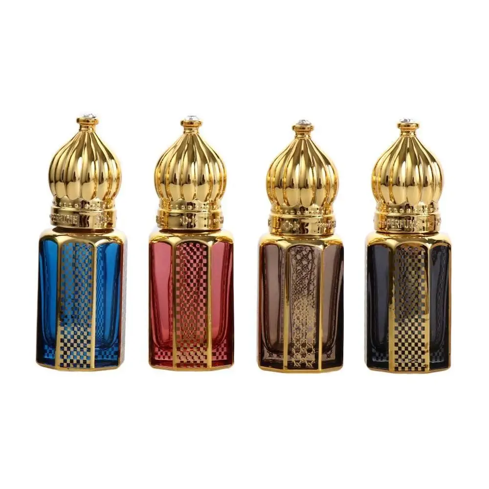 Portable Electroplating Mini Dropper Bottles 6ml Refillable Perfume Bottle Luxury Empty Essential Oil Bottle Travel