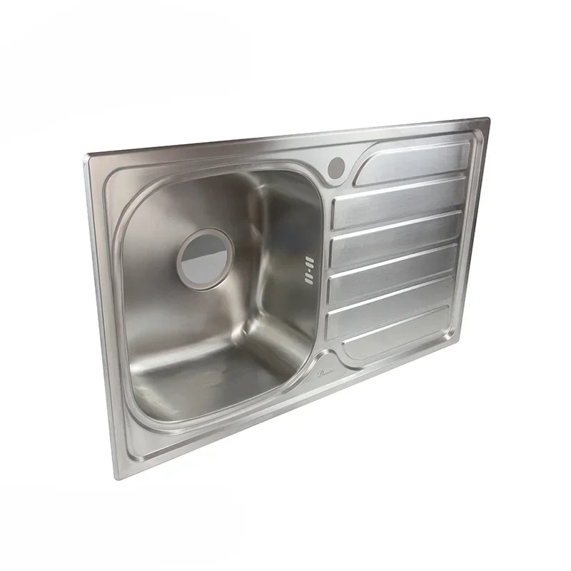 

Modern kitchen 304 Stainless Steel Sink With Drainboard Above Mount Kitchen Sink