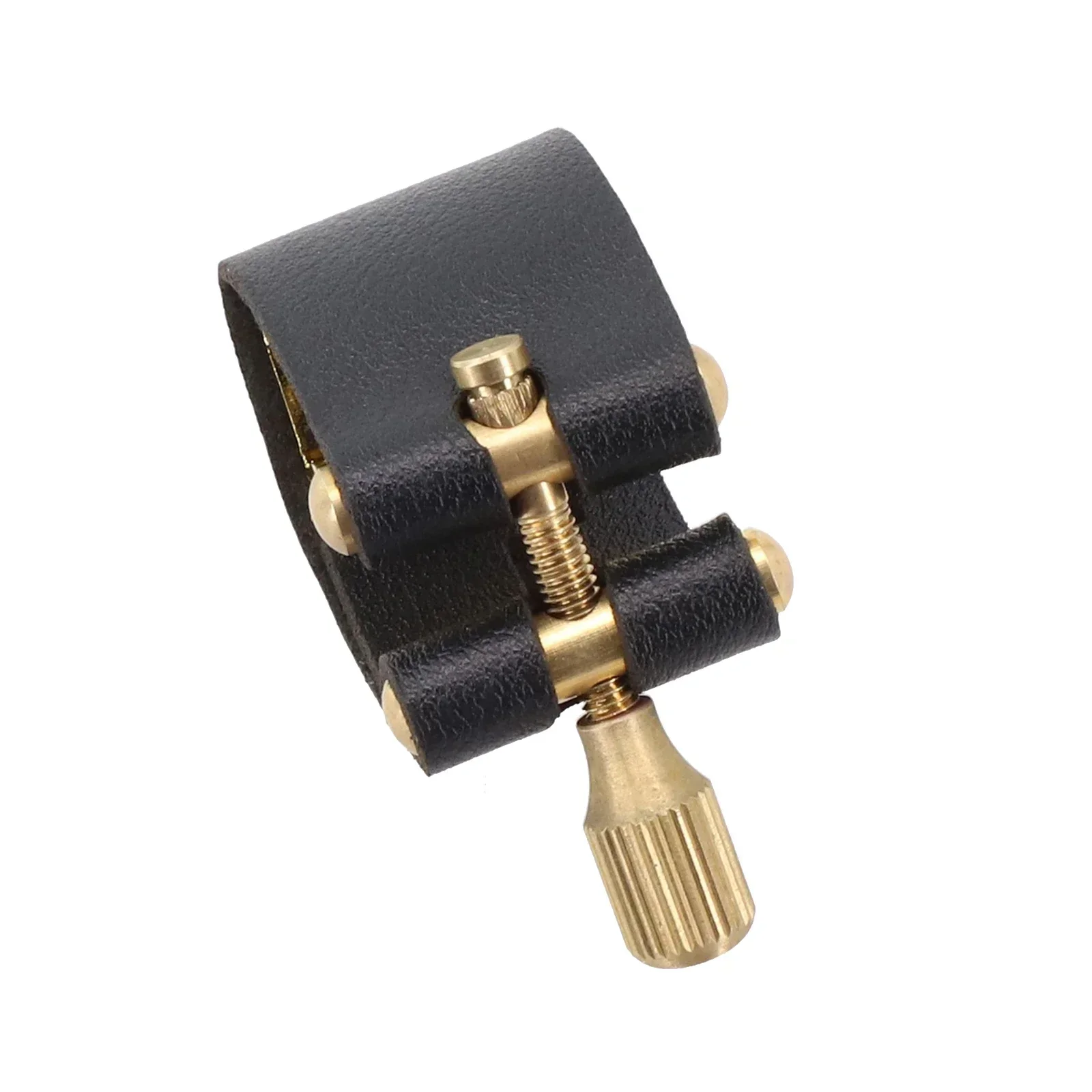 For Alto Sax Saxophone Ligature Practical Accessories Clip Parts Universal Black Compact Fastener PU Leather+Metal High Quality