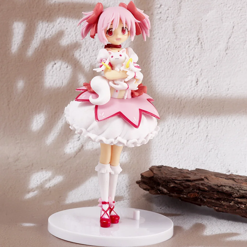 Hot 18CM Puella Magi Madoka Magica Aniem Figure Kaname Madoka Magic Girl PVC Anime Action Figures Model Cartoon Model Toy Gifts