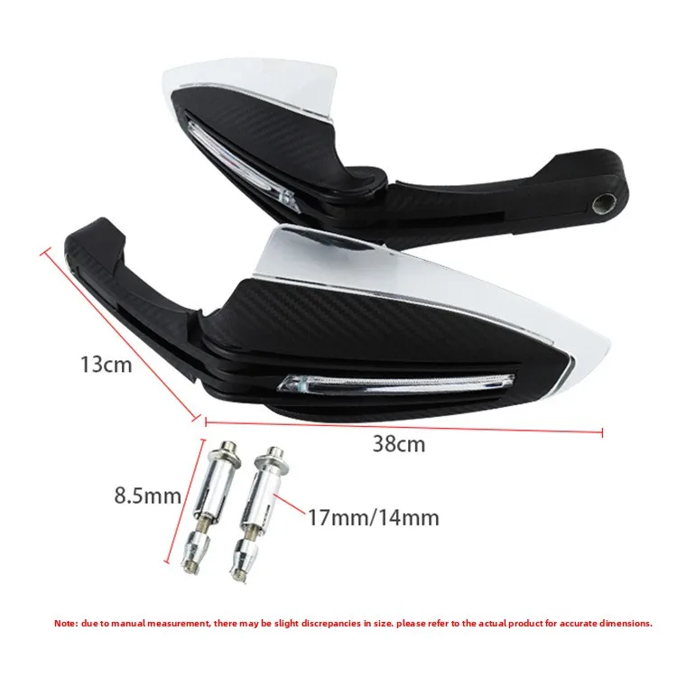 ملحقات الدراجة النارية LED شريط مستقيم أبيض واقيات اليد على الطرق الوعرة المعدلة لحماية الفرامل من الصدمات