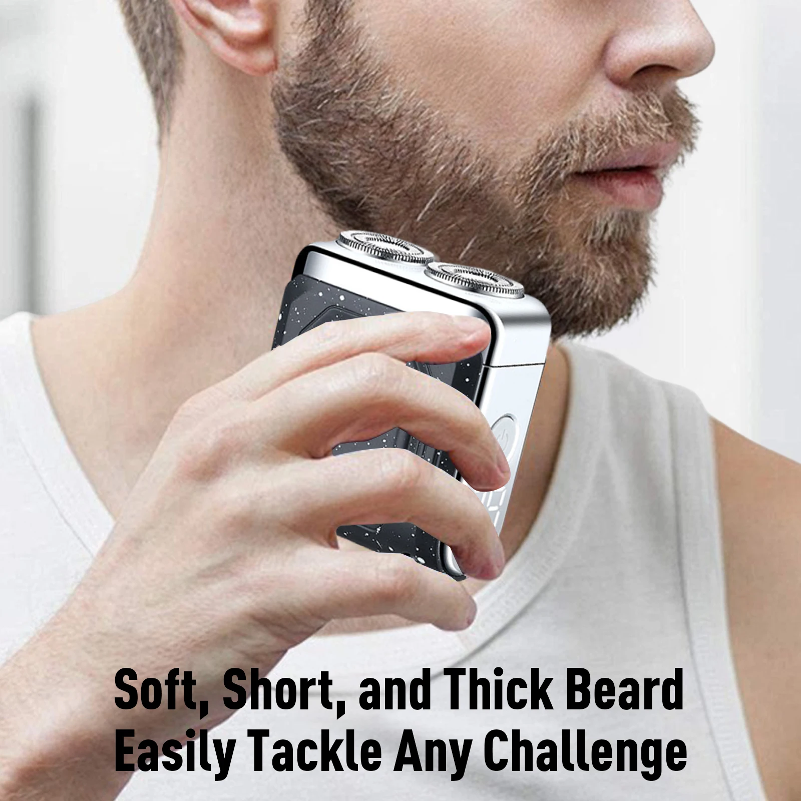 Electric Mini Razor USB Rechargeable Cordless Electric Razor Detachable Magnetic Head Easy To Clean for Men Husband Gifts