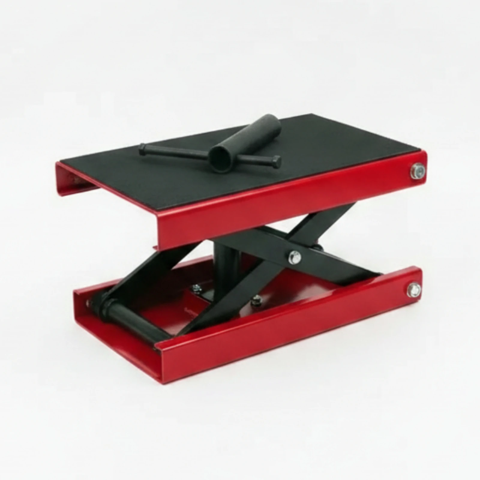 Motorcycle Lift Table Heavy Duty Motorcycle Lift with Hand Crank Hoist Stand Long-Lasting Adjustable for Mechanics, Garage