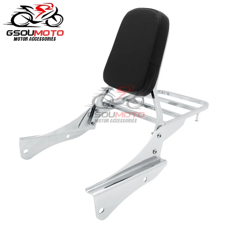 Motorcycle Rear Backrest Sissy Bar Luggage Rack For Honda Shadow Spirit VT750 Black Widow VT750DC VT 750DC 2001 -2008 2007 2006