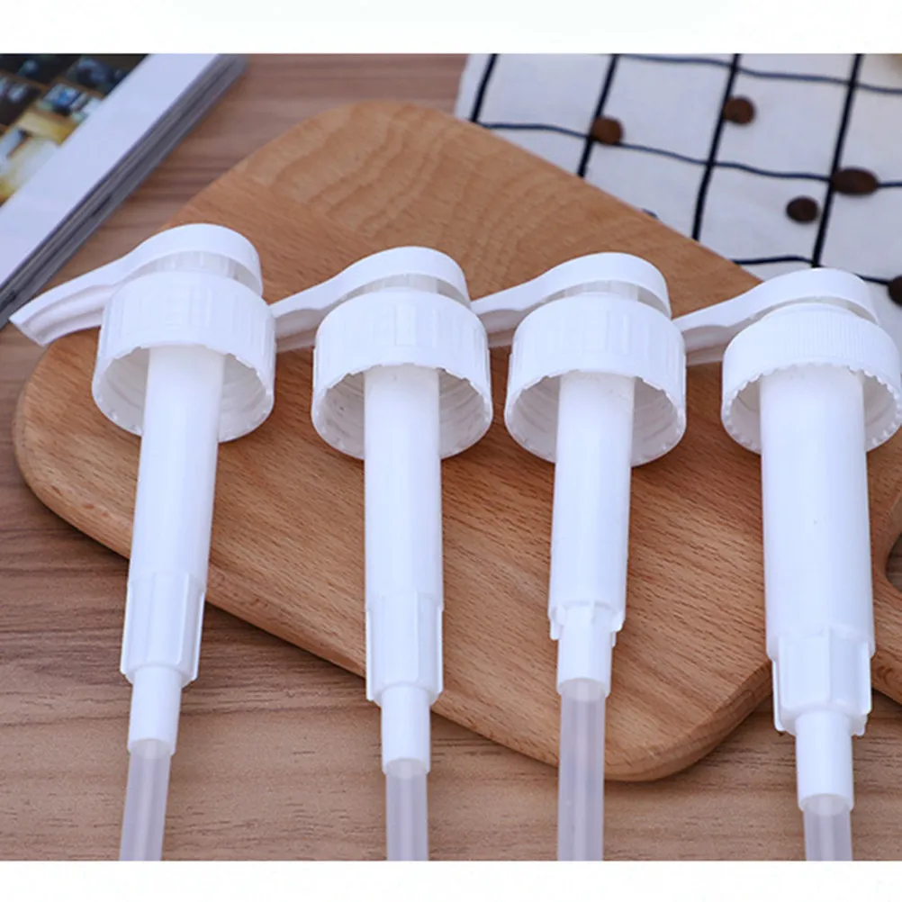 Press Pump Head for 35Mm Bottle Mouth Compatible 5L Containers Leak Proof Locking Plastic Syrup Nozzle Food Grade Dispenser