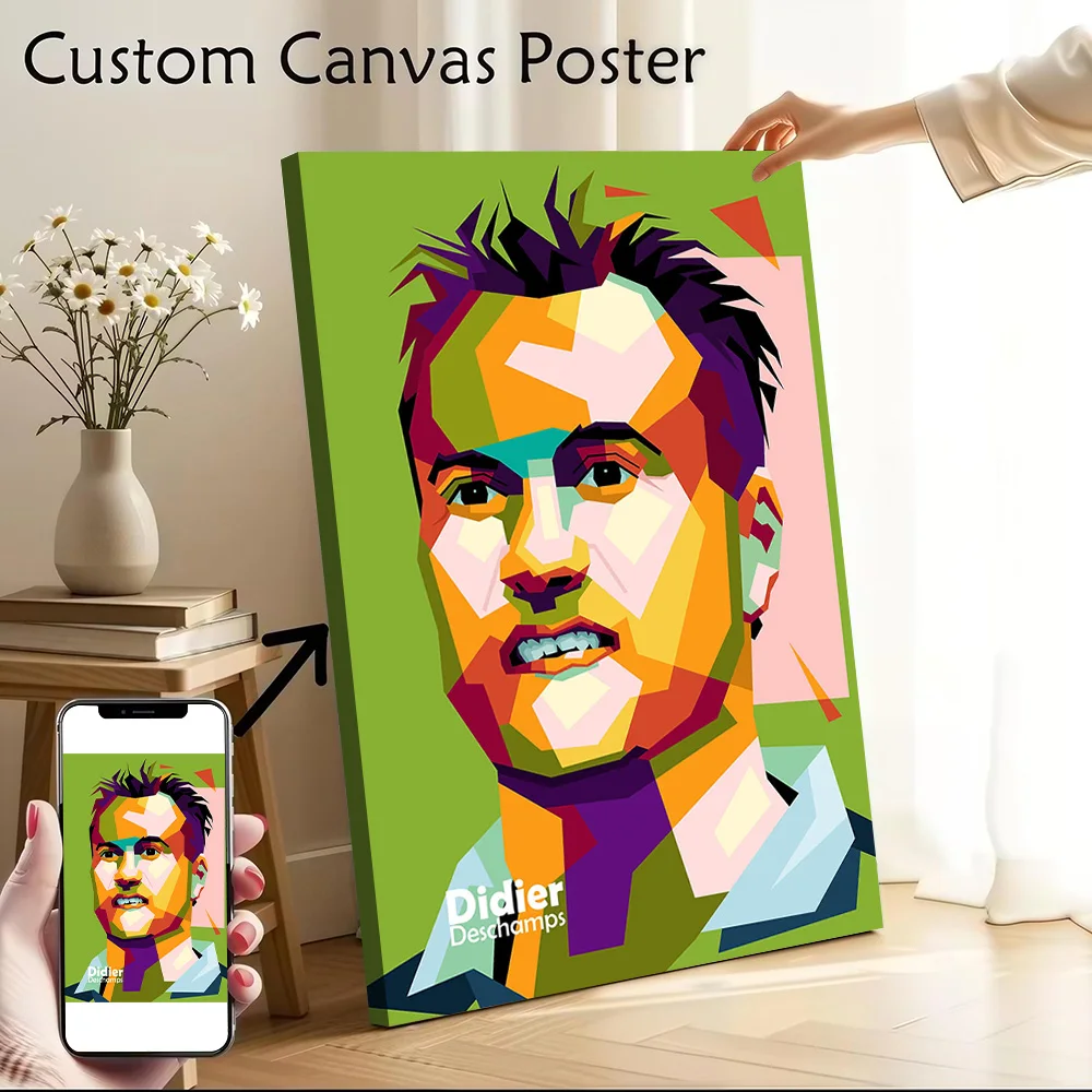 Best Legends Football Wpap Printed Canvas Wall Art Customizable Paintings Poster Perfect Gift for Decor Room Luxury Decoration