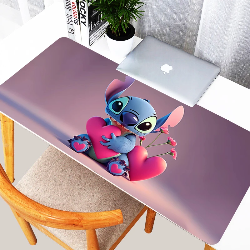 Tapis de souris Stitch Anime pour adolescents, beaux accessoires de jeu de dessin animé, clavier, sous-souris d'ordinateur portable, bureau, polymères, cadeaux