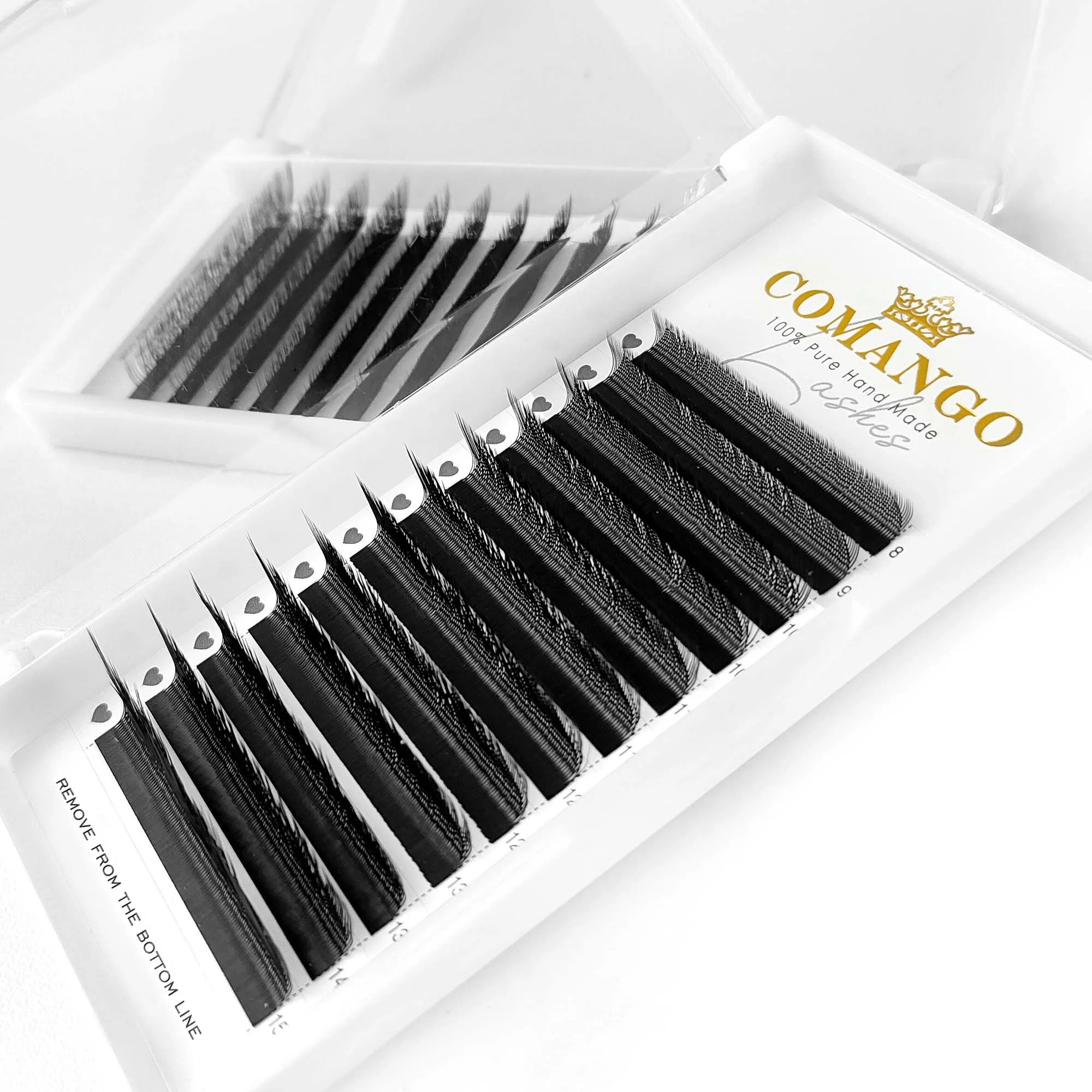 CoMango LU/C/D W Shaped YY/3D/4D/5D Eyelash Extension Premade Volume Fans Technology Fibers Natural Soft Silk Mink Eyelashes