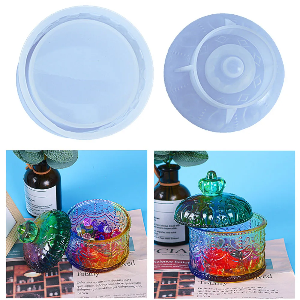 

Vintage Jar Resin Mold with Lid Silicone Storage Box Mould for Epoxy Casting DIY Resin Crafts Kits Rustic Bottle Display Jewelry