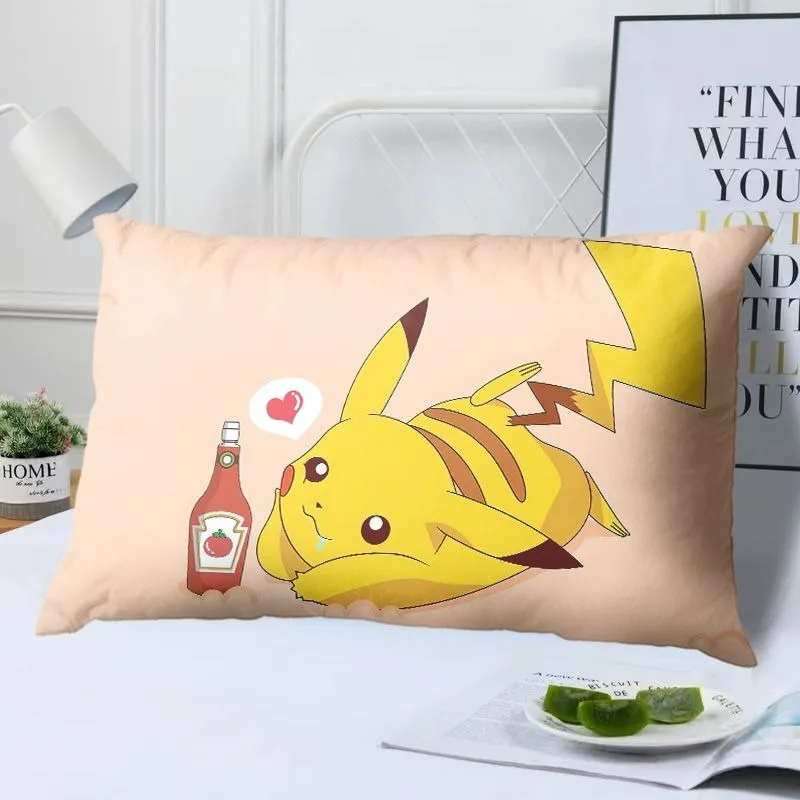 Kawaii Pikachu Pokémon Printed Pillowcase Room Home Decoration Bed Pillow Cover Living room sofa Cushion cover 40x60 50x70cm