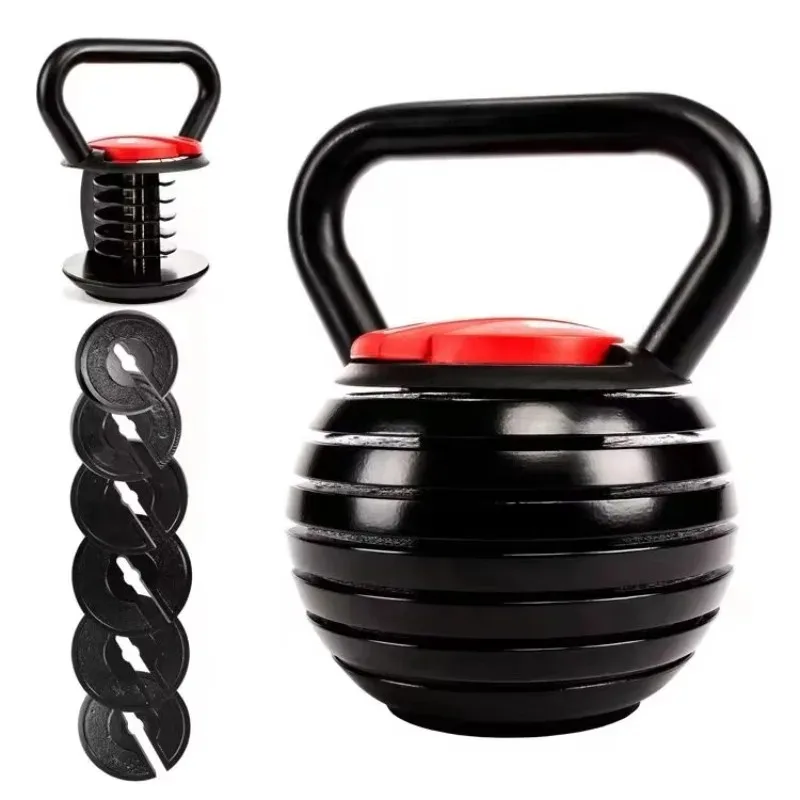 Home Fitness Gym Equipment Cast Iron Adjustable Kettlebell Weights Sets for Men and Women 20LBS 40LBS Steel Kettle Bell