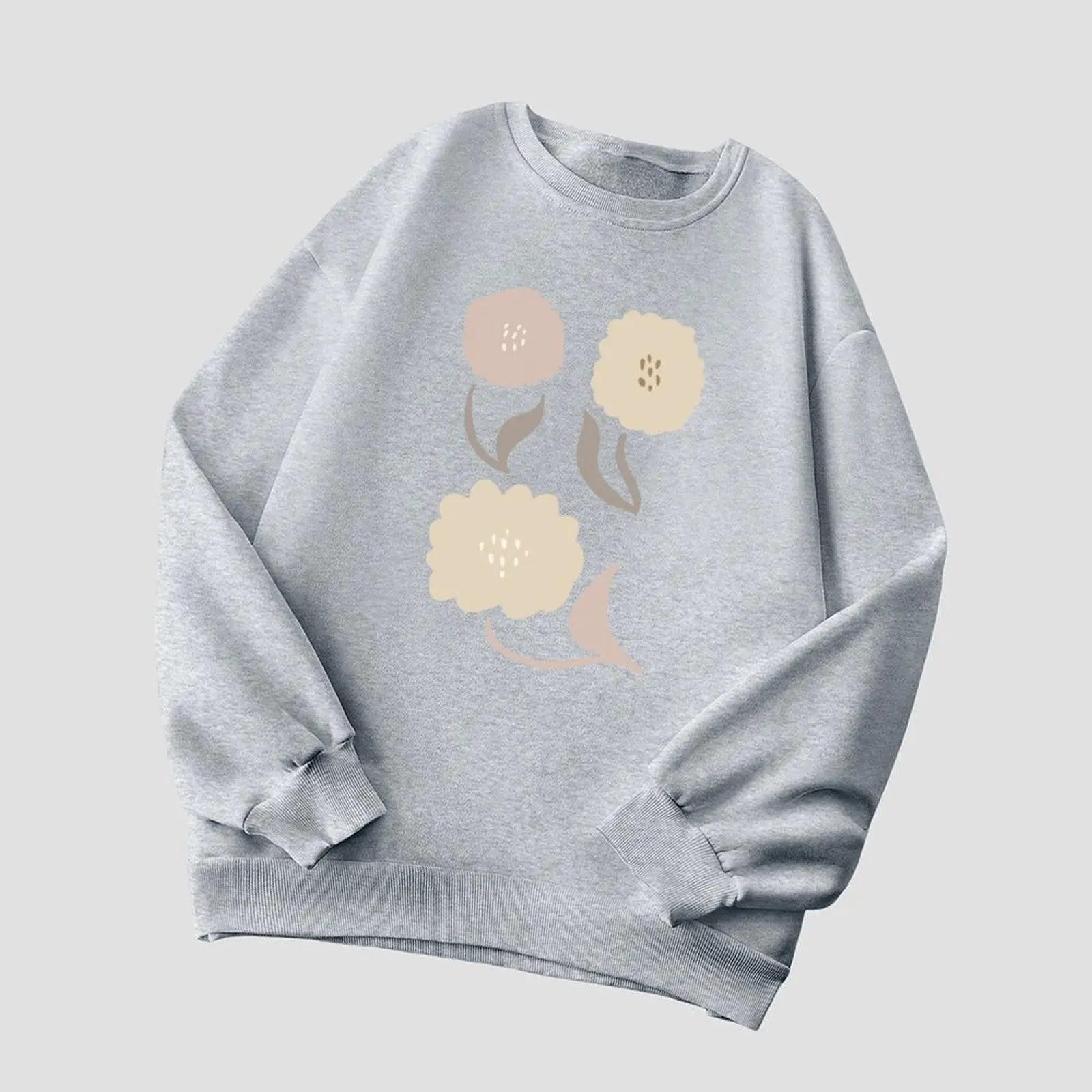 

Women's Sweater Sweatshirts Velvet Winter Casual Spray-painted Print Colorful Long Sleeve Pullovers Autumn Woman Clothes