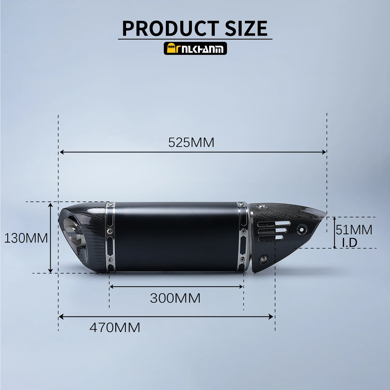 Universal motorcycle exhaust system modified with carbon fiber escape muffler for XMAX TMAX NMAX ADV ITALJET