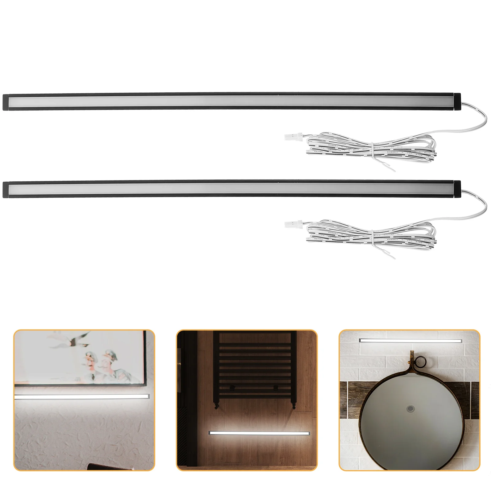 

2Pcs Rechargeable Under Cabinet LED Lights Ultra Narrow Design for Bedroom Closet Nursery Under Cabinet Lights