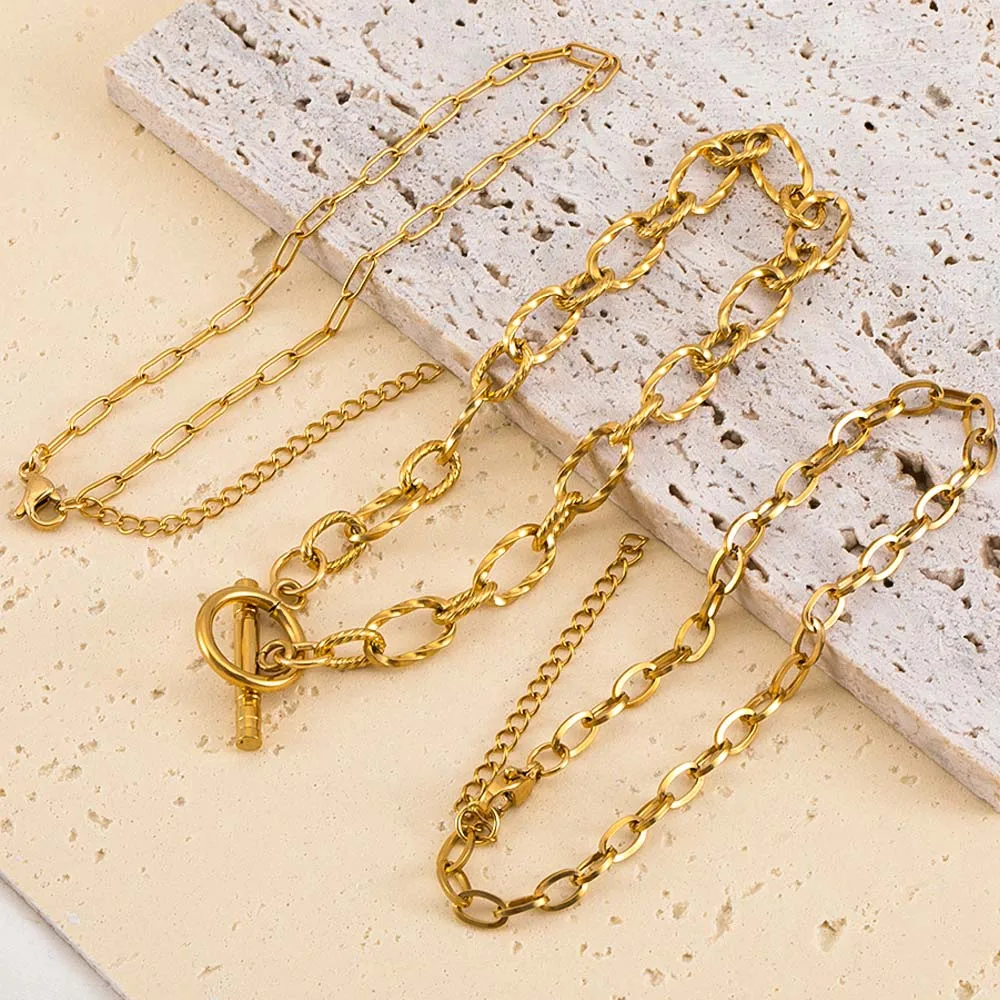 10pcs 5pc 2pc Stainless Steel Bracelet Frosted Frame Chain Adjustable Extension Chain OT Buckle Lobster Clasp DIY Jewelry Making