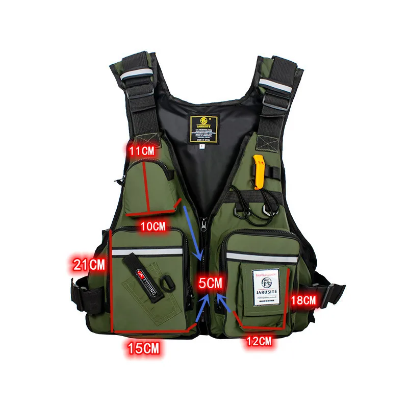 Men Professional Life Jacket Buoyancy Suit Portable Fishing Vests Multi-Pockets Waterproof Sea Fishing Adjustable Vest 2022 New image 6