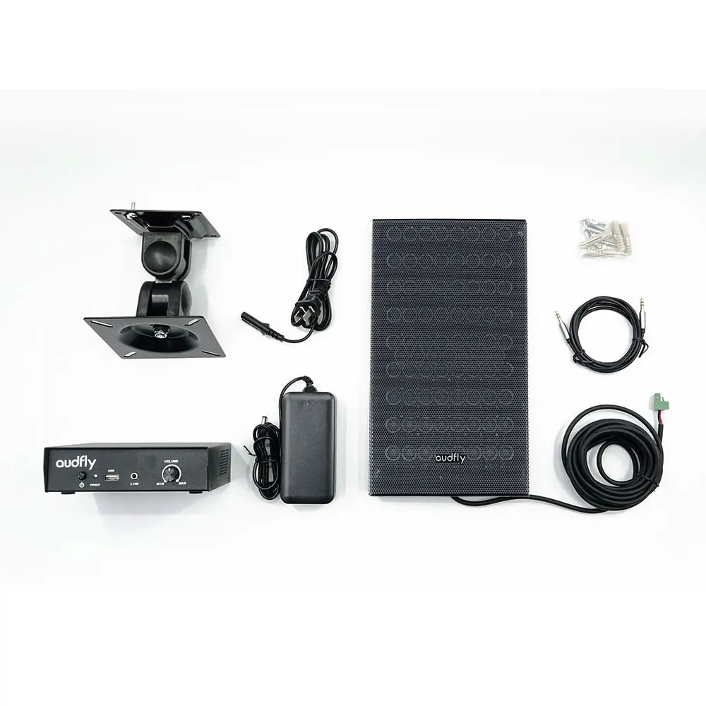 Audfly Wall Mounted B1 Loudspeaker Personalized Audio Experience Precise Sound Targeting Parametric Directional Audio Metal for