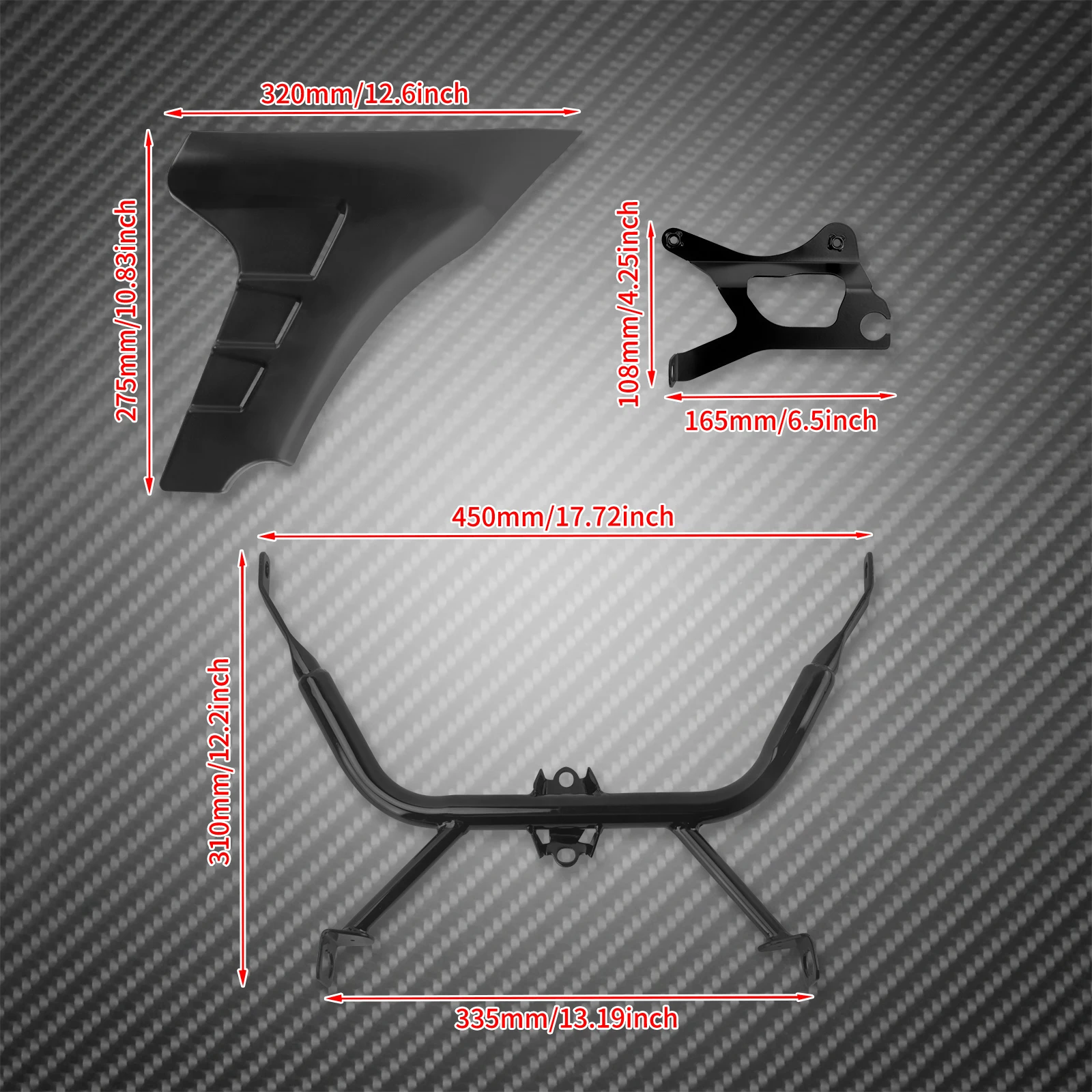 

Motorcycle Panel Spolier Bracket Kit Protection Cover Fairing Side Cover For Harley Touring CVO Road Glide FLTRXSE 2023-2025