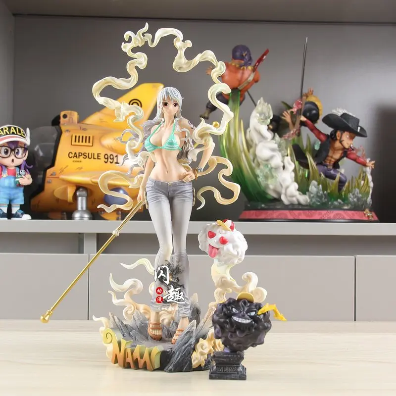 Shanqu One Piece Nami Nika Serie Anime-Figur Sammlerstück Harzmodell Statue Desktop-Dekoration für erwachsene Anime-Sammler