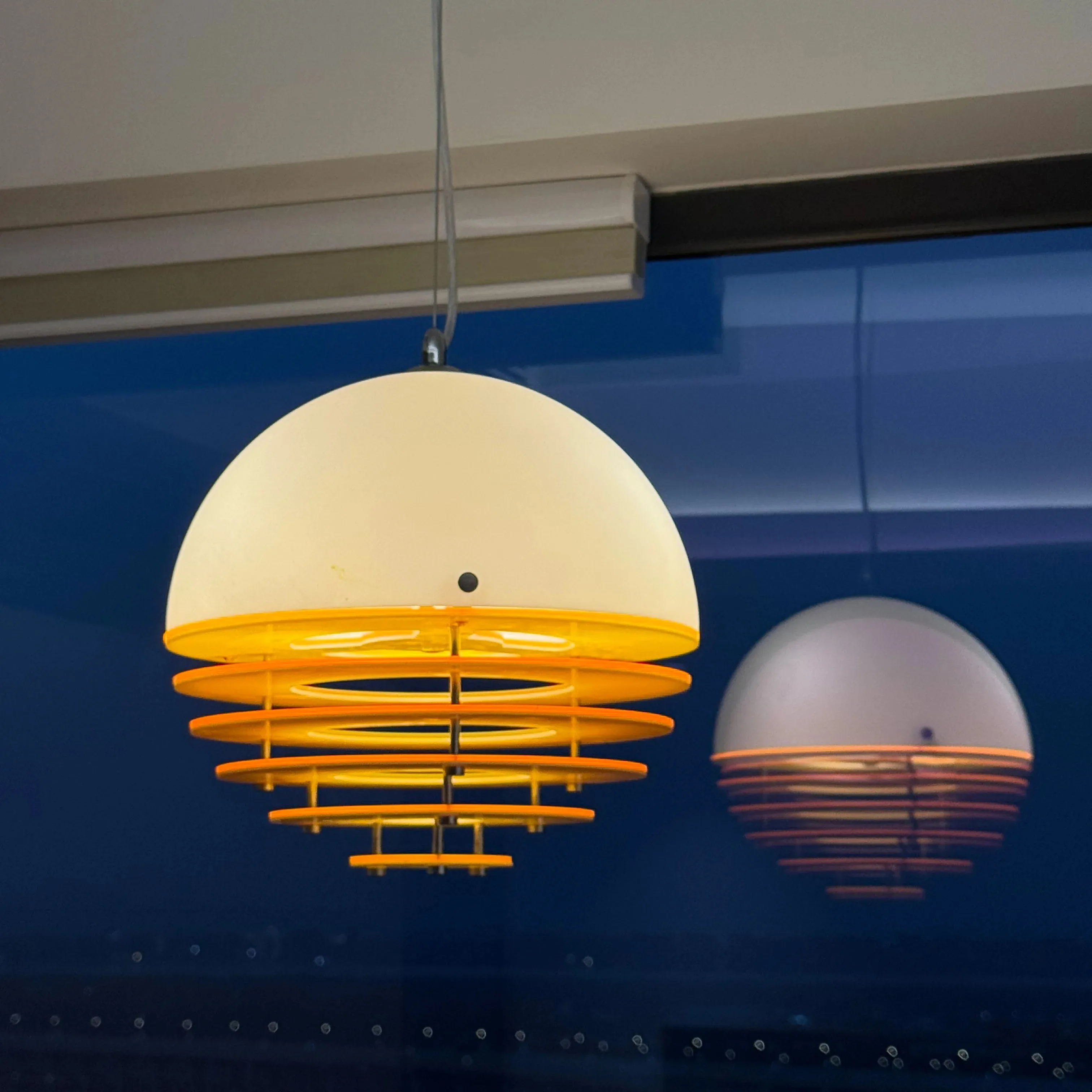 

Vintage Gold Orange Chandelier Restaurant Bar Balcony Living Room Retro Bauhaus E27 Ceiling Light Sunset Atmosphere Pendant Lamp