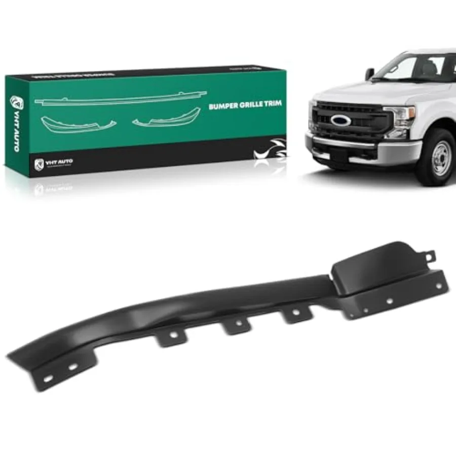 

Front Bumper Cover Molding Compatible with Ford F-250/F-350/F-450/F-550/F-600 Super Duty 2020-2022, Black Bumper Trim Moldings,