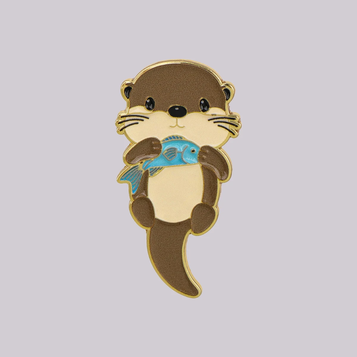 Cute Otter Enamel Pin Cartoon Brooch Lapel Pins Badge on Backpack Clothing Accessories Animal Jewelry Friends Gifts
