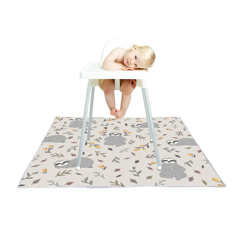 Baby High Chair Floor Mat Crawling Living Room Non-slip Mat Baby Climbing Mat Table Mat Dual-use Thickened Waterproof Mat