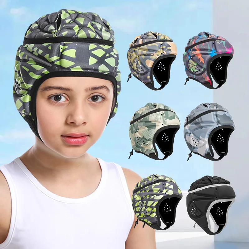 

Children's Football Goalkeeper Hat Youth Rugby Helmet EVA Baseball Head Cover Roller Skating Ski Cycling Sports Protective Hats