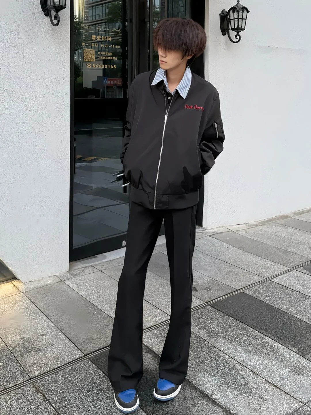 

Cleanfit Bla Straight Leg Men's Pants Autumn Drapey High-End Feeling Cool Sle Casual Flared Pants for Teen Boys