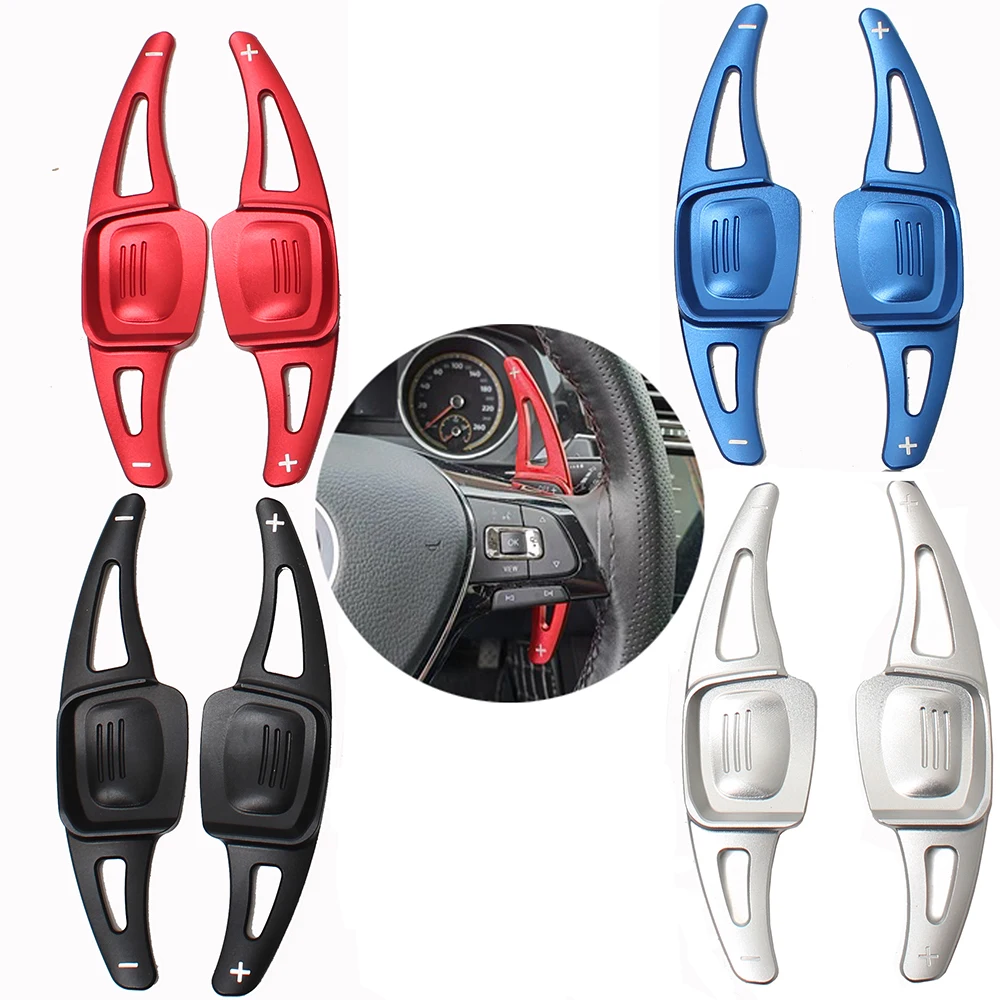 For Volkswagen Golf 8 MK8 GTI R Tiguan Collar Alltrack MK7 Passat B8 Modified Gear Shift Paddle Aluminum Interior Decoration 2pc