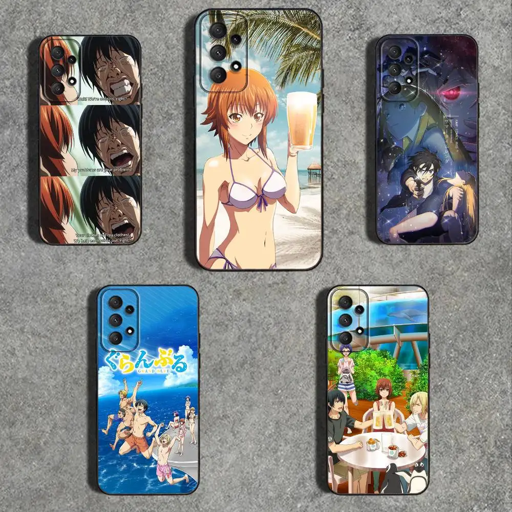 

Anime G-Grand B-Blue Phone Case For Samsung Galaxy A73,31,32,72,41,53,52,71,22,5G,Note,J7,8,9 Soft Black Cover