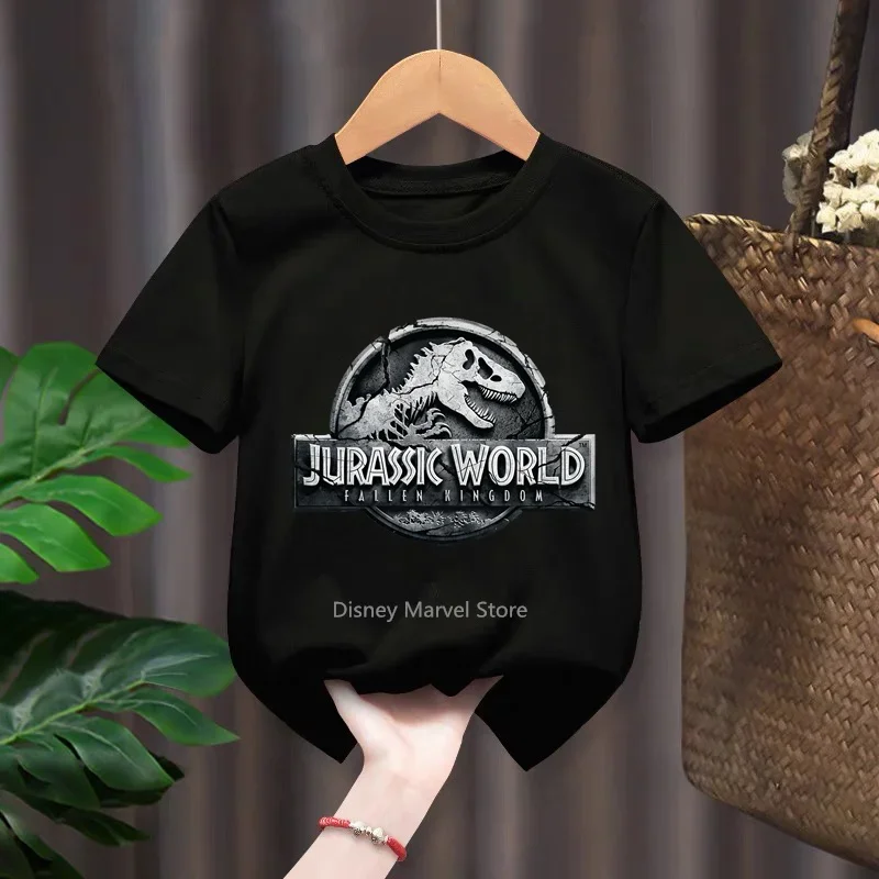 Summer Jurassic Park Print T-Shirts Jurassic World Dinosaur boys girl Fashion Oversized T Shirt Kids Boys Tees Tops Clothing