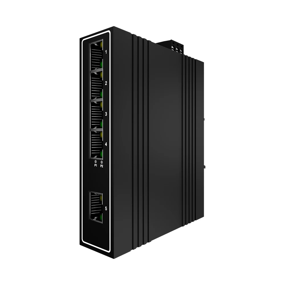 

Bullscom Industrial 5-Port 10/100 Mbps Ethernet Switch | Rugged Metal Housing | DIN-Rail Mount | Wide Temperature Range