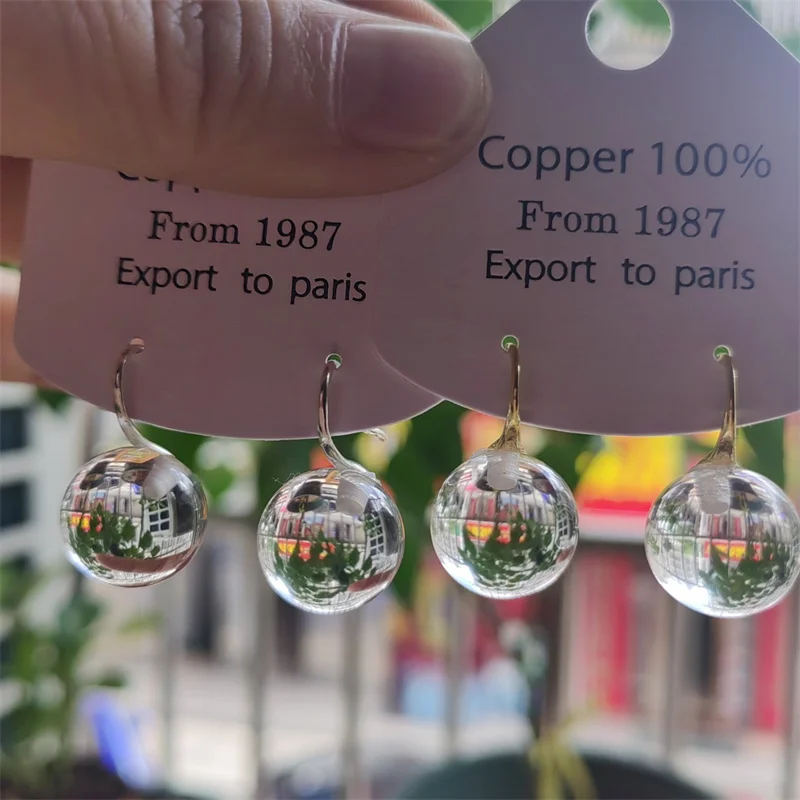 Silver Needle Crystal Round Ball Stud Earrings For Women Grils Party Wedding Female Pendientes e1522
