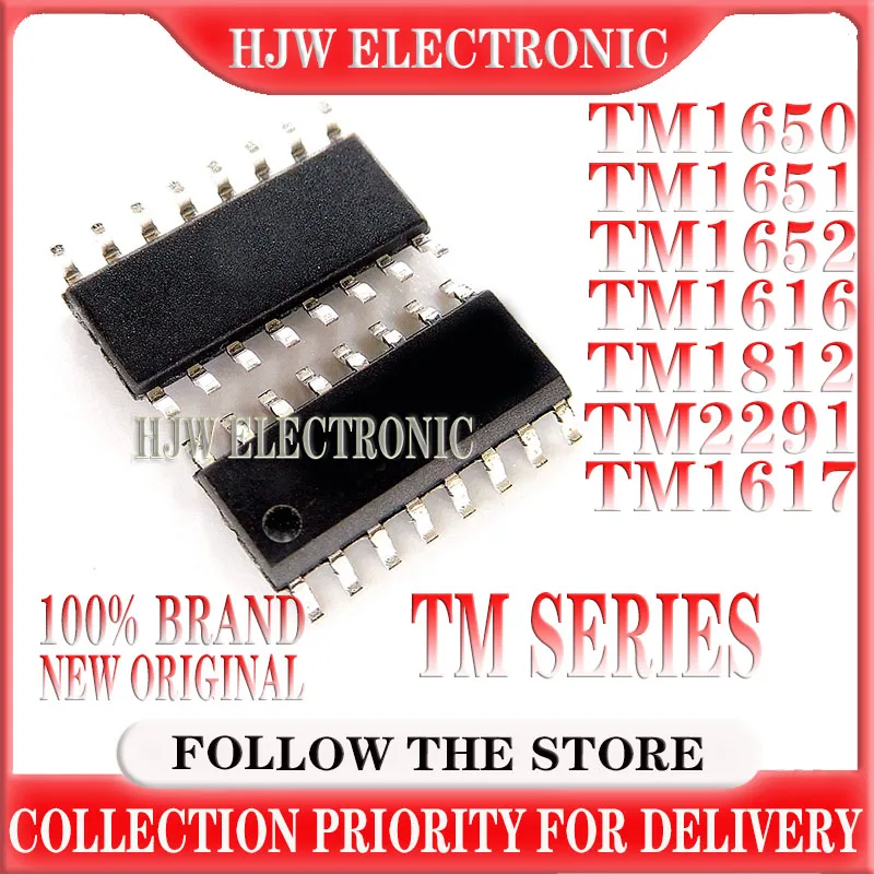 

10Pcs 100% New TM1650 TM1651 TM1652 TM1616 TM1812 TM2291 TM1617 SOP-16 IC Chip In Stock Wholesale