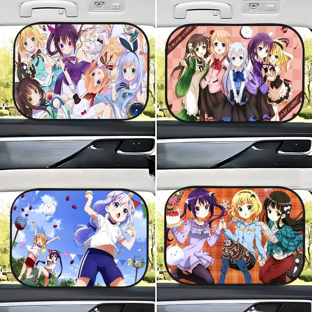

Аниме I-Is The O-order A R-rabbit автомобильная пленка солнцезащитные козырьки для боковых окон лобовое стекло авто солнцезащитный козырек для детей