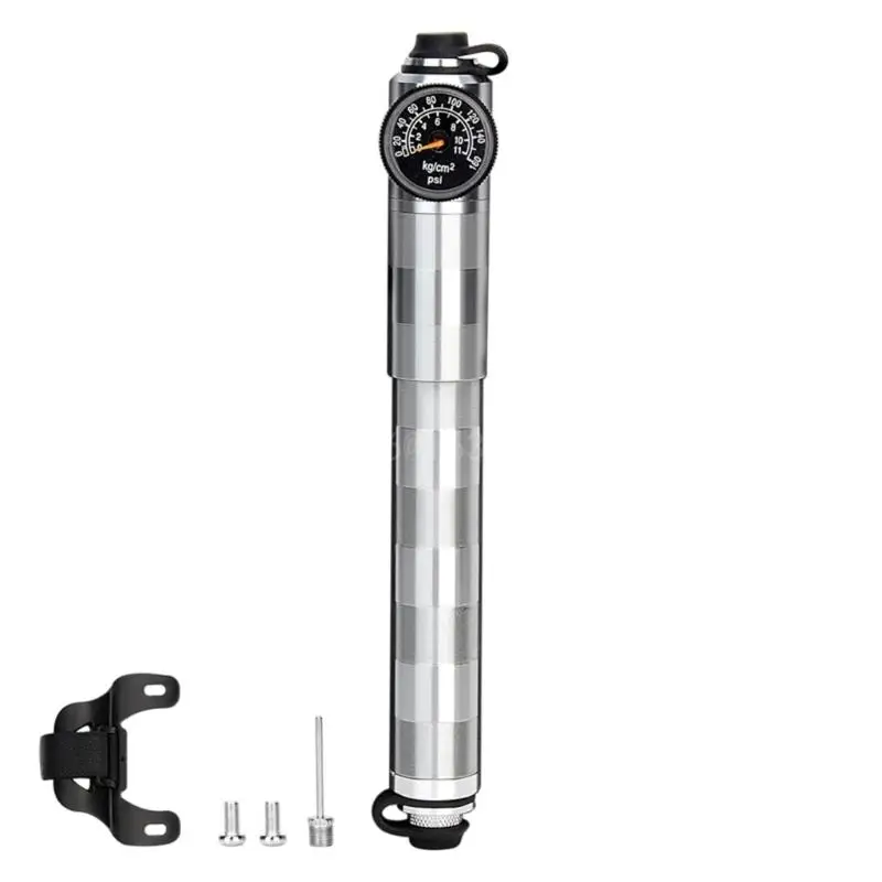 

160PSI Highly Pressures Bike Pumps with Barometers Aluminum Alloys Cycling Inflators