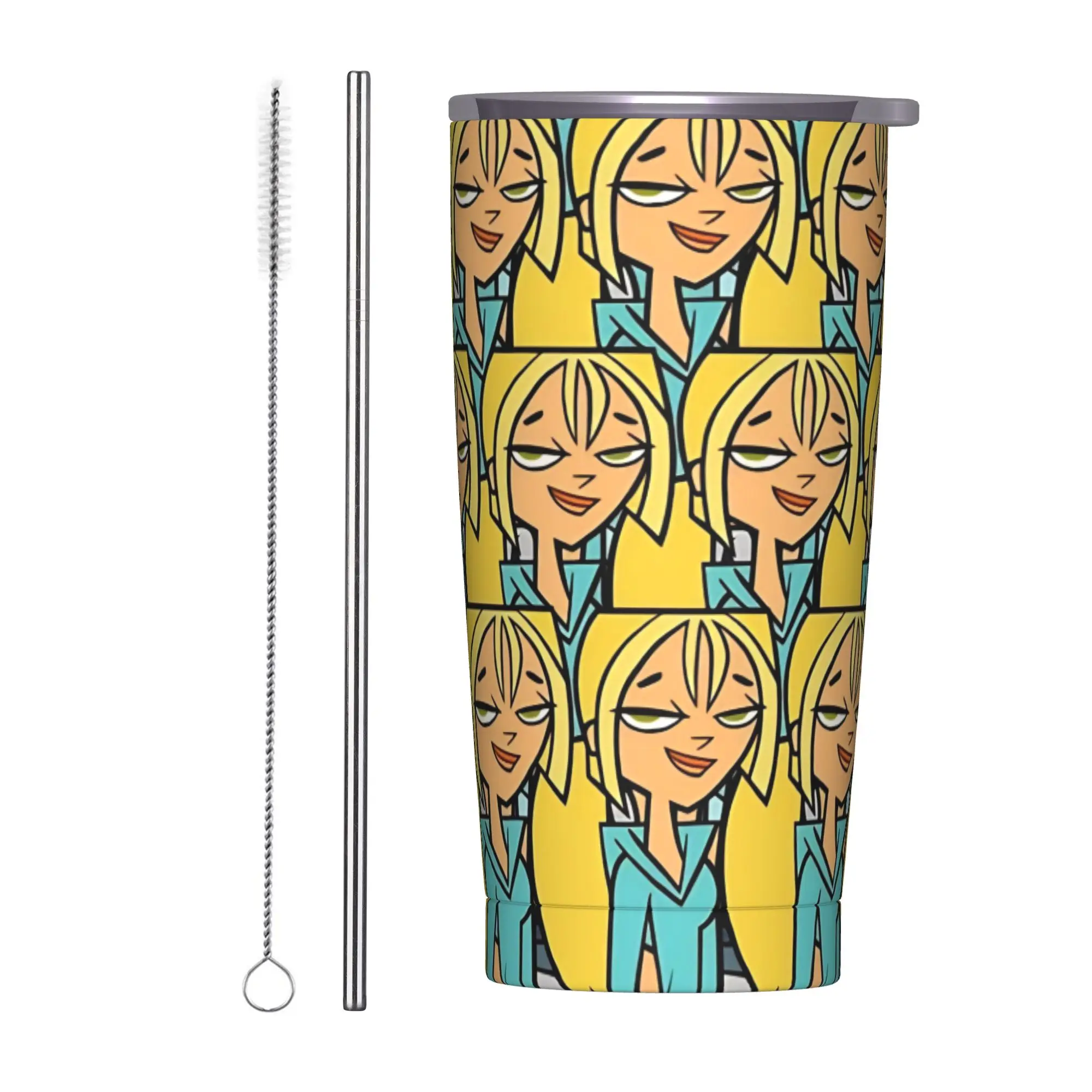 Totals Dramas Bridgette Tumbler Vacuum Insulated Coffee Cups with Lid Straw Double Wall Mug Hot Cold Drink, 20oz