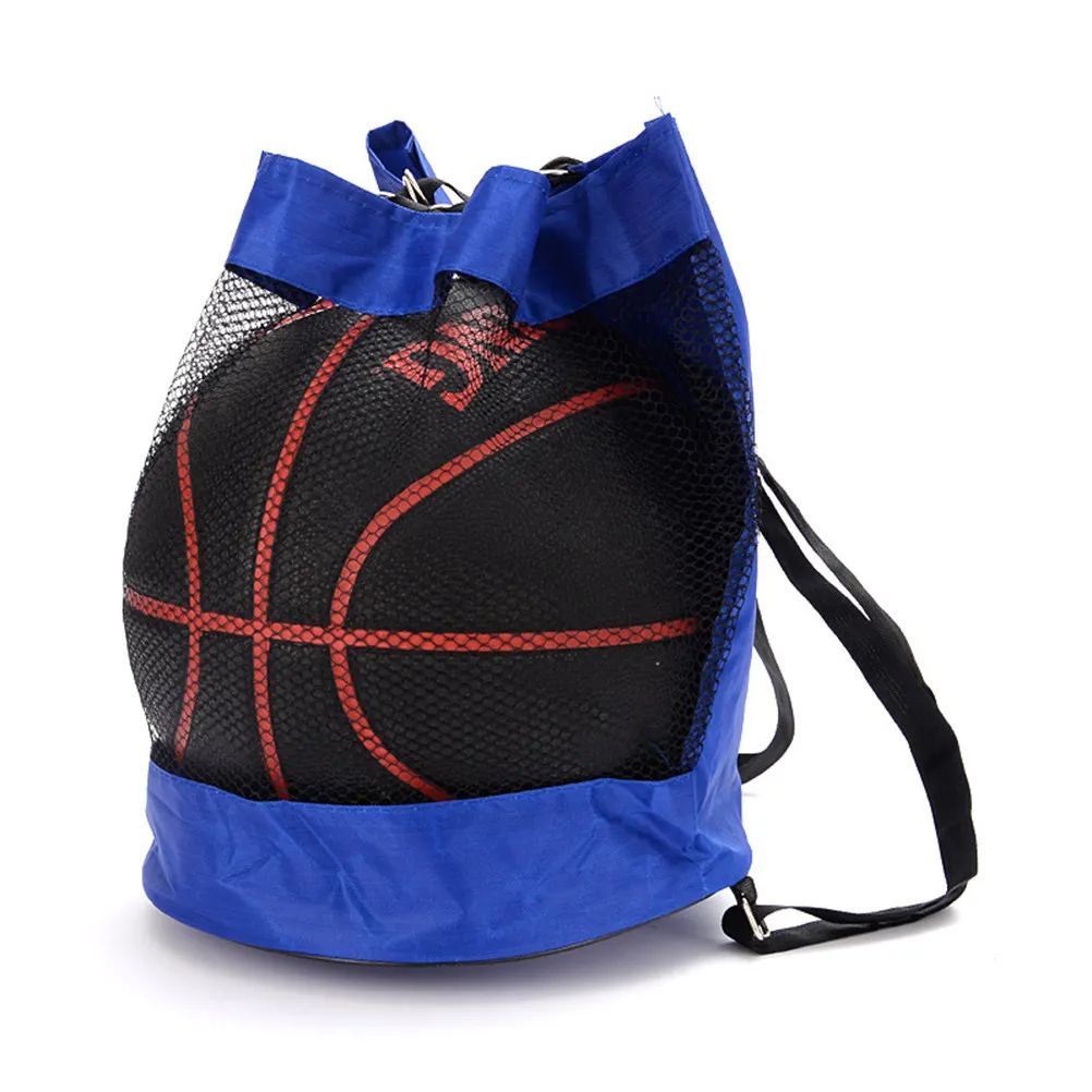 

2 pcs Sports Ball Bag Oxford Waterproof Drawstring Closure Thickened Strap Basketball Football Net Pouch For Outdoor Team Sports