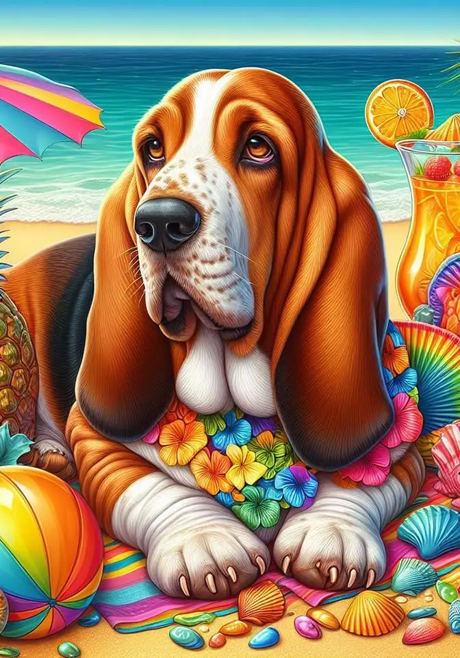 Basset Hound - Best of Breed DCR Summer Garden Flag 12