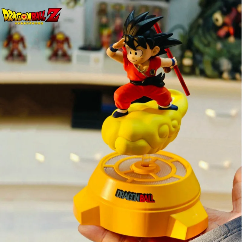 Nieuwe Originele Dragon Ball Anime Figuur Goku Figuur Roterende Nachtlampje Kamer Decoratie Omliggende Ornamenten Lamp Verjaardagscadeau