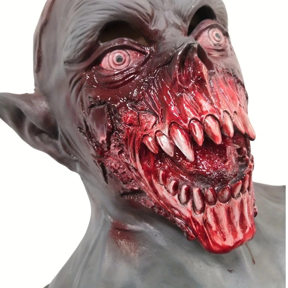 Orribile Zombie Copricapo Accessori per costumi cosplay di Halloween Maschera da vampiro Demone malvagio Copricapo insanguinato Puntelli per feste di festival