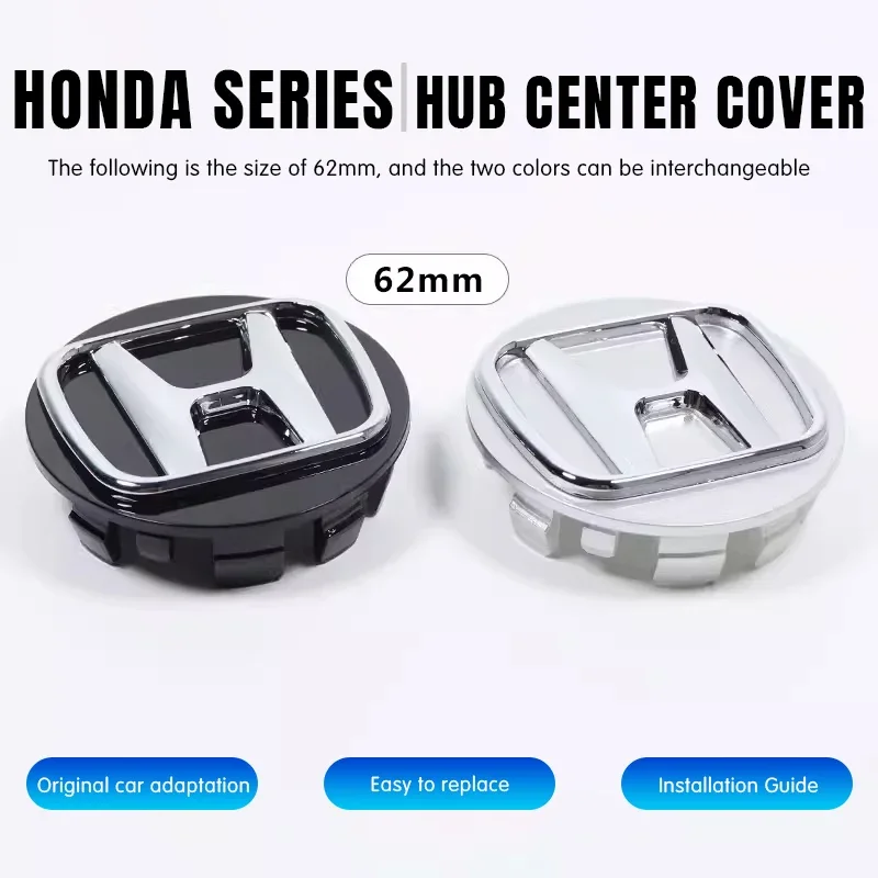 56mm 62MM 68MM centro de rueda de coche tapas Hup cubierta de rueda para Honda Fit Jazz GK5 Civic tipo-r CRV Accord Insight Spirior City HRV XRV